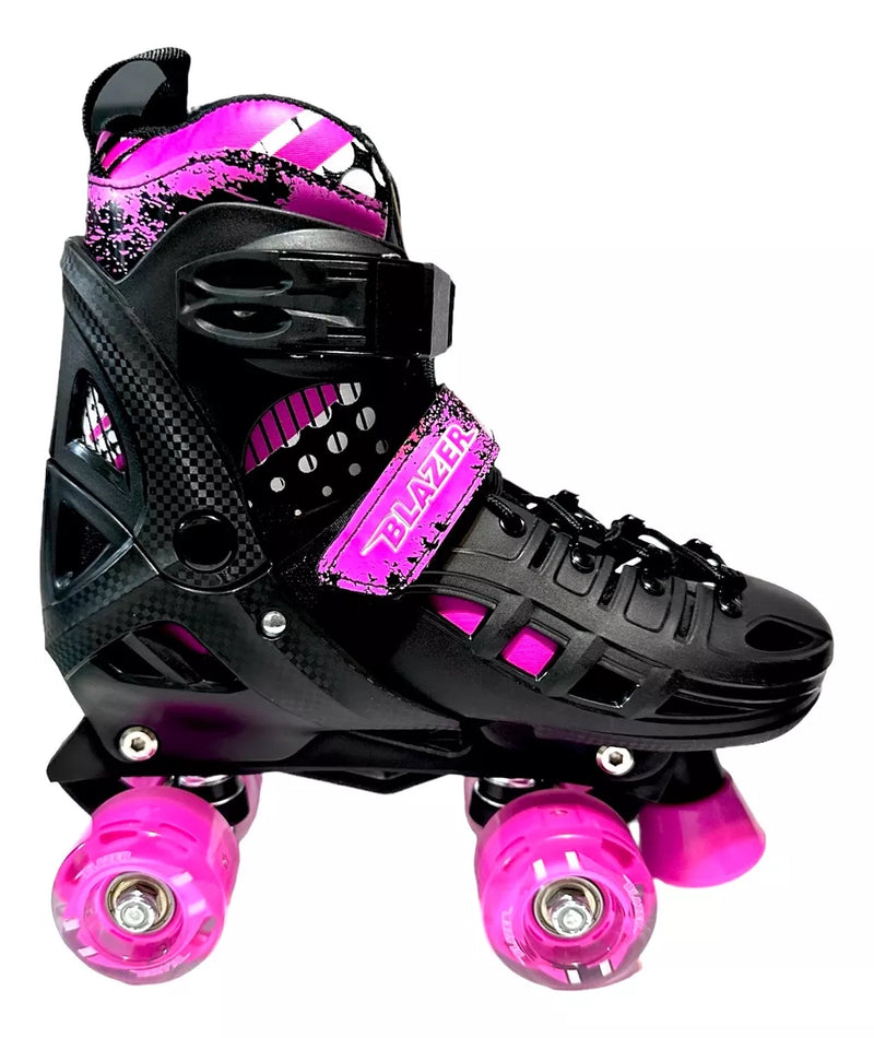 PATINES BLAZER 2 EN 1 AJUSTABLES DE TALLA NEGRO ROSA