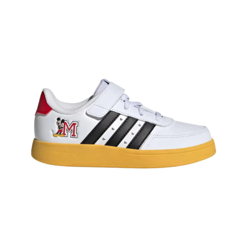 TENIS ADIDAS PREESCOLAR BREAKNET MICKEY MOUSE BCO AMARILLO