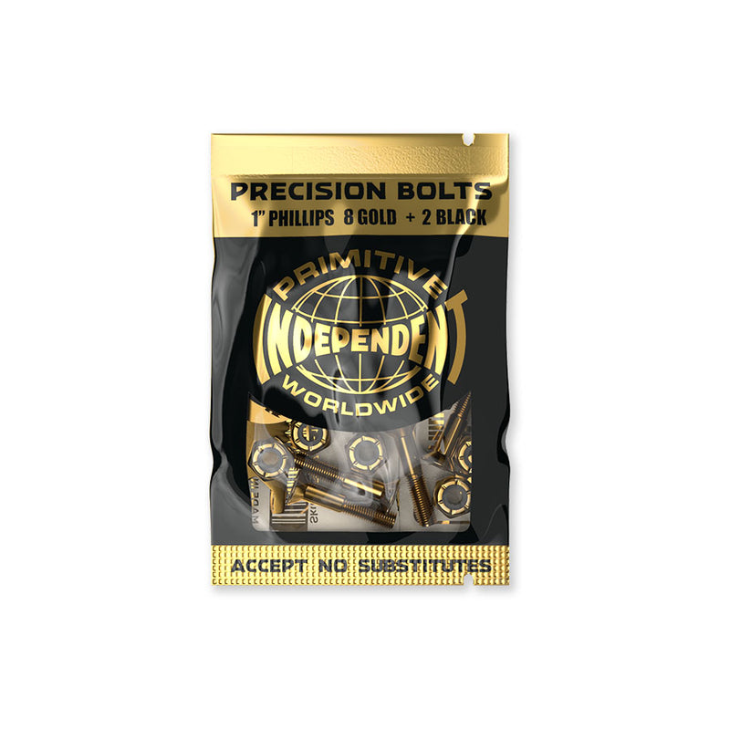 TORNILLOS PARA SKATEBOARD PREMIER INDEPENDENT ORO NGO