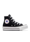 CONVERSE BOTA PLATAFORMA PREESCOLAR NEGRO BLANCO