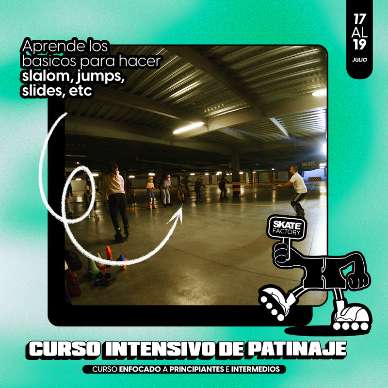 CURSO INTENSIVO DE PATINAJE PRICIPIANTES E INTERMEDIO JULIO 2025