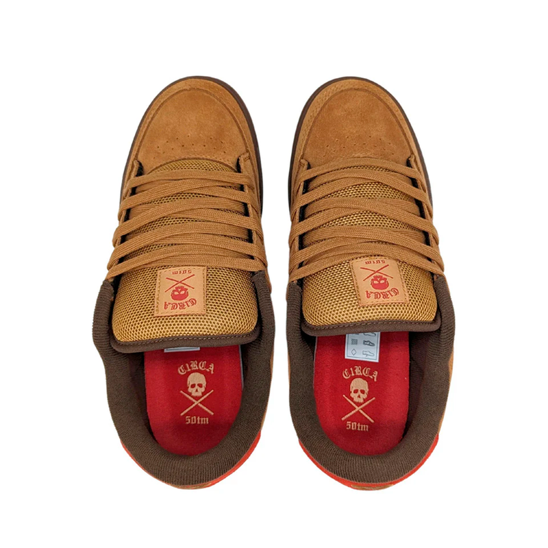 TENIS C1RCA 50 TM  CAFE ROJO