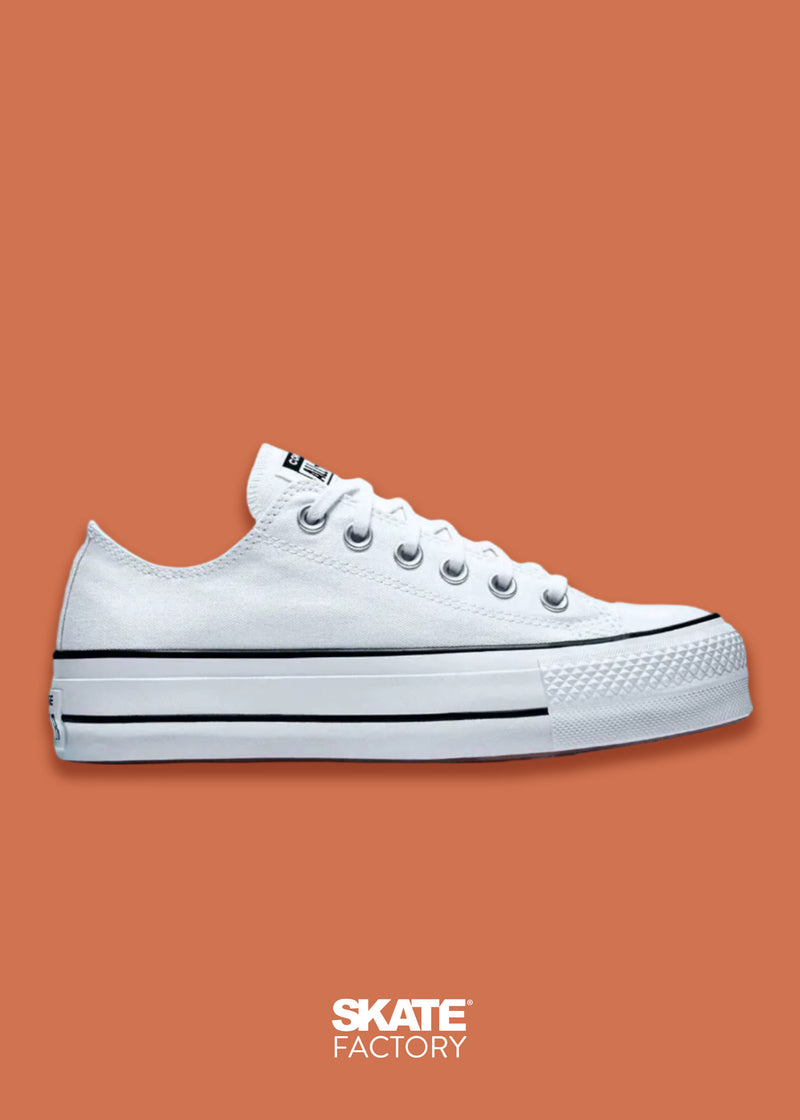 CONVERSE PLATAFORMA BLANCO PARA MUJER CHOCLO TEXTIL