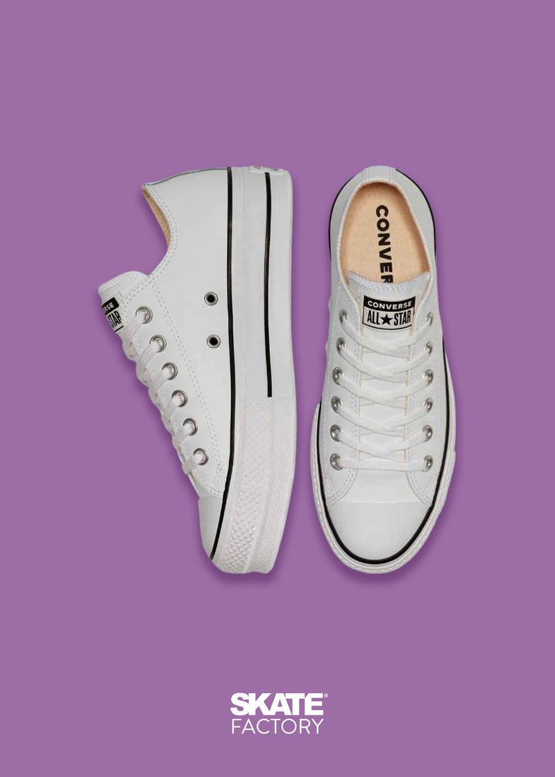 CONVERSE PLATAFORMA BLANCO DE PIEL PARA DAMA