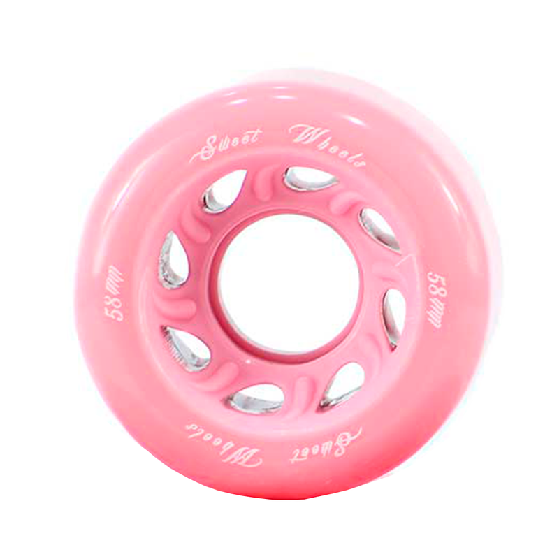 RUEDAS PARA PATINES QUADS SWEET ROCKET ROSAS 58MM