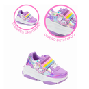 TENIS PATIN NIÑA MORADO UNICORNIO