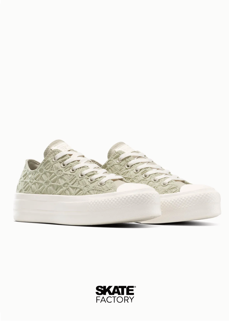 CONVERSE CHOCLO PLATAFORMA OLIVO
