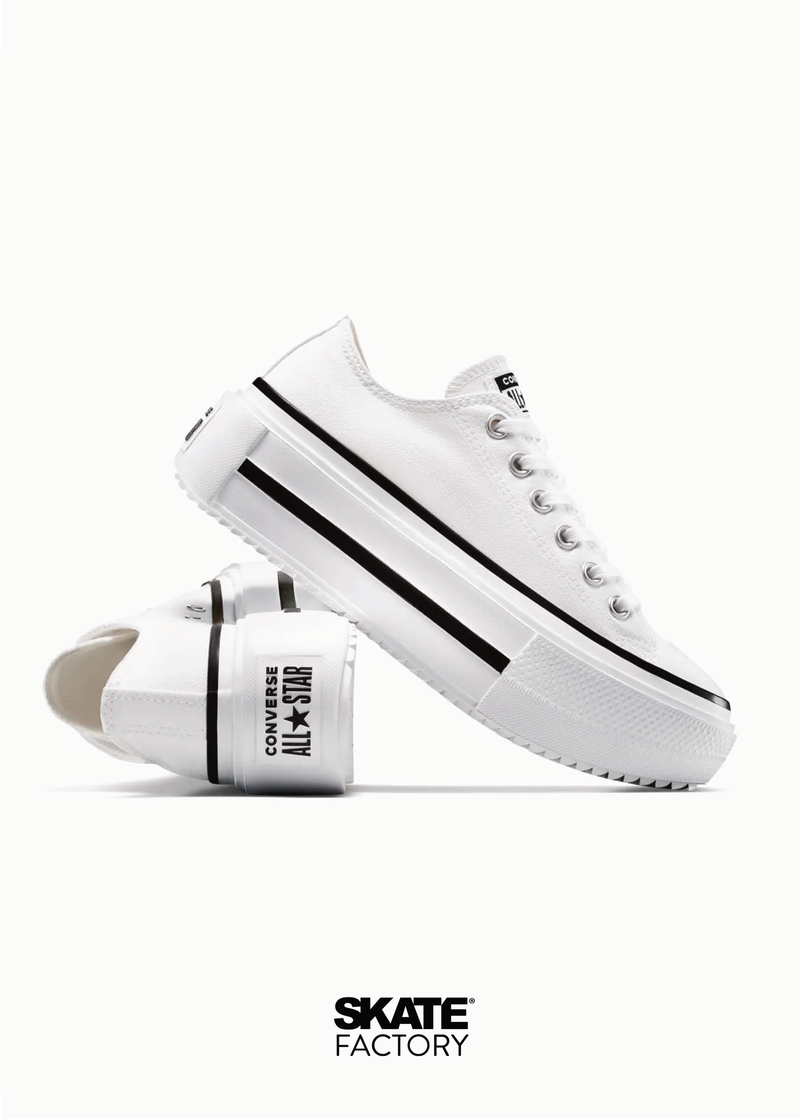 CONVERSE CHOCLO PLATAFORMA BLANCO