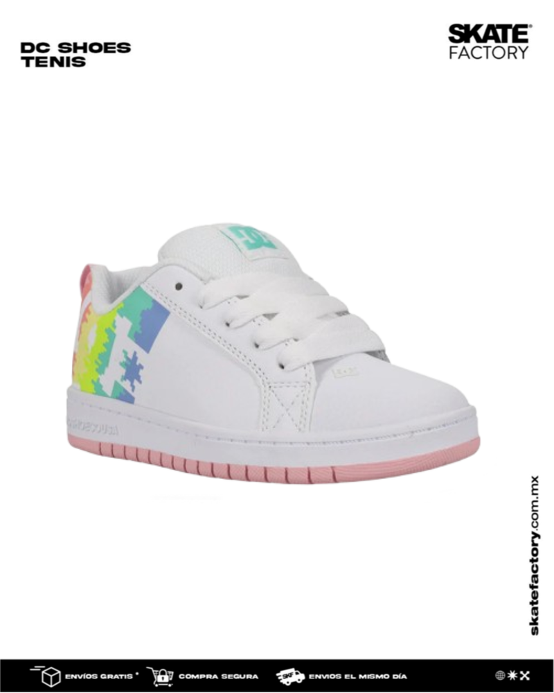 DC SHOES COURT GRAFFIK TENIS DAMA BCO AZUL