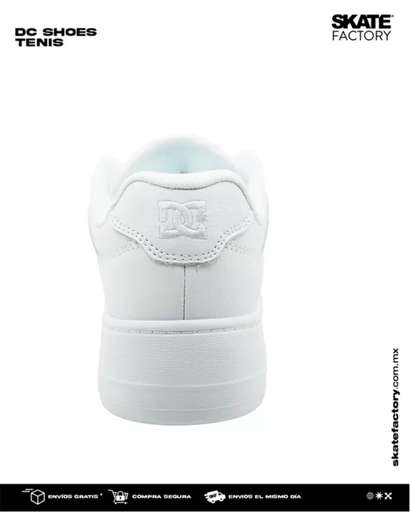TENIS DC SHOES DAMA MANTECA PLATAFORMA BLANCO