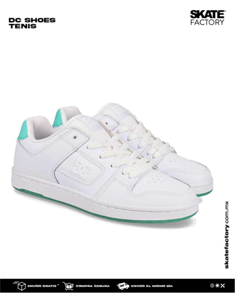 TENIS DAMA DC SHOES MANTECA BLANCO AQUA