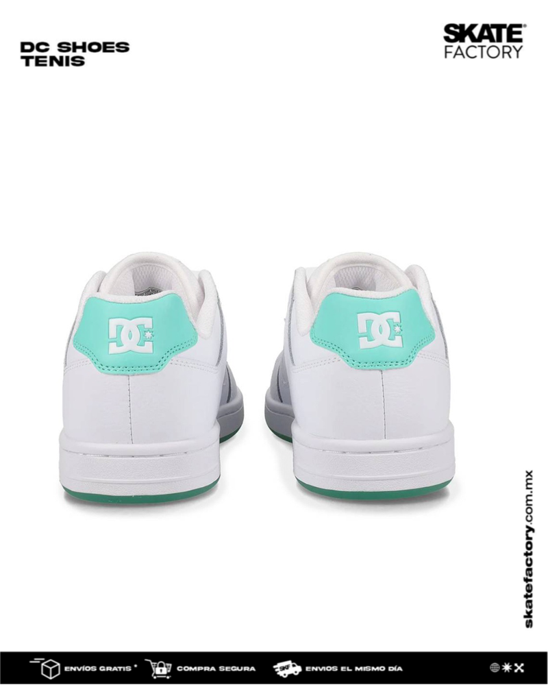 TENIS DAMA DC SHOES MANTECA BLANCO AQUA
