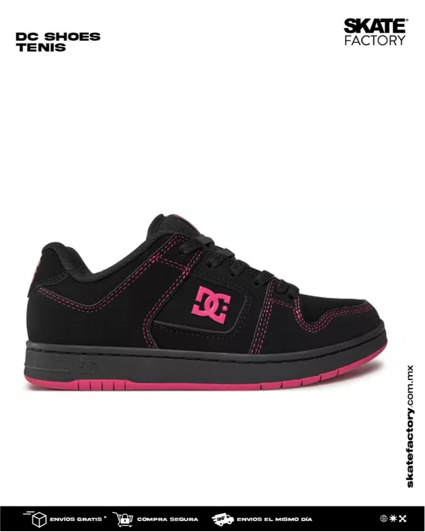 TENIS DAMA DC SHOES MANTECA NEGRO ROSA (BZN)