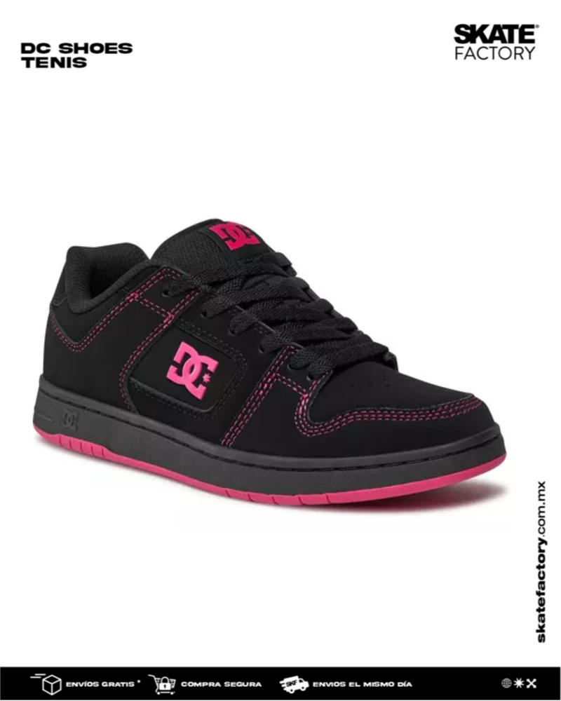 TENIS DAMA DC SHOES MANTECA NEGRO ROSA (BZN)