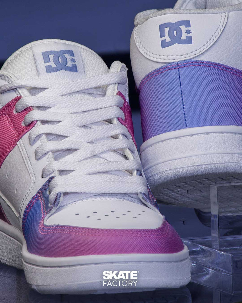 TENIS DAMA DC SHOES MANTECA 4 MID BOTA BLANCO ROSA (GDS)