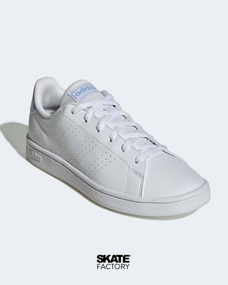 TENIS ADIDAS MUJER ADVANTAGE BASE EN COLOR BLANCO CON AZUL