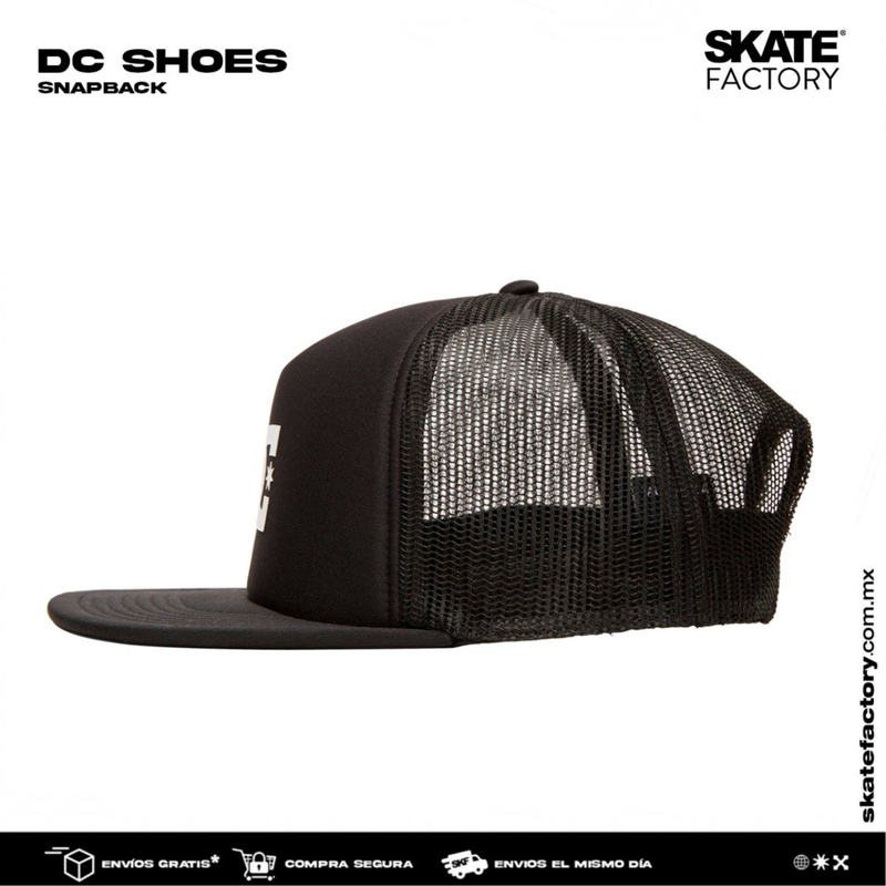 GORRA DC SHOES NEGRA TRUCKER GAS