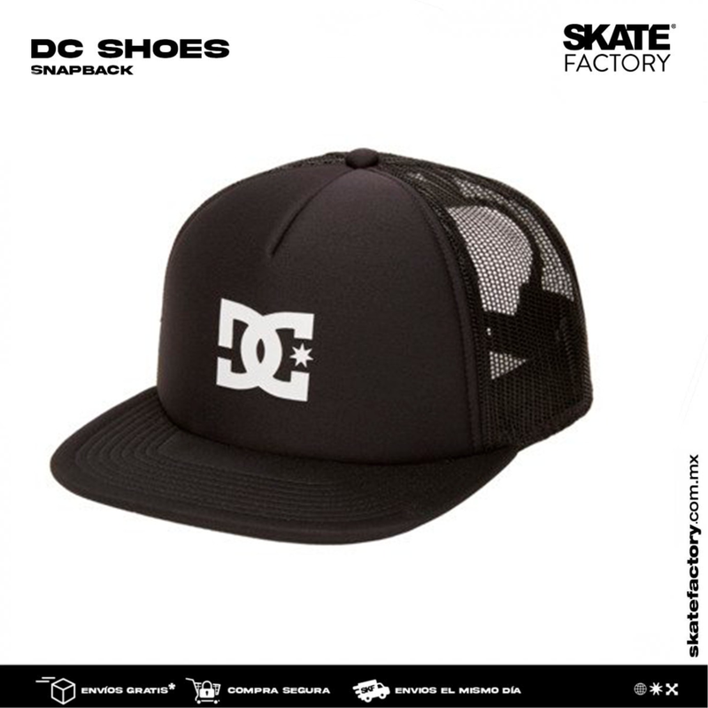 GORRA DC SHOES NEGRA TRUCKER GAS