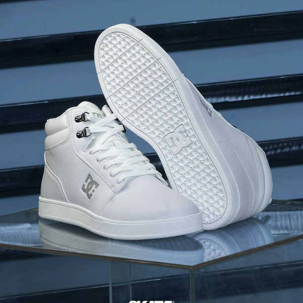 Tênis couro dc shop shoes visalia branco