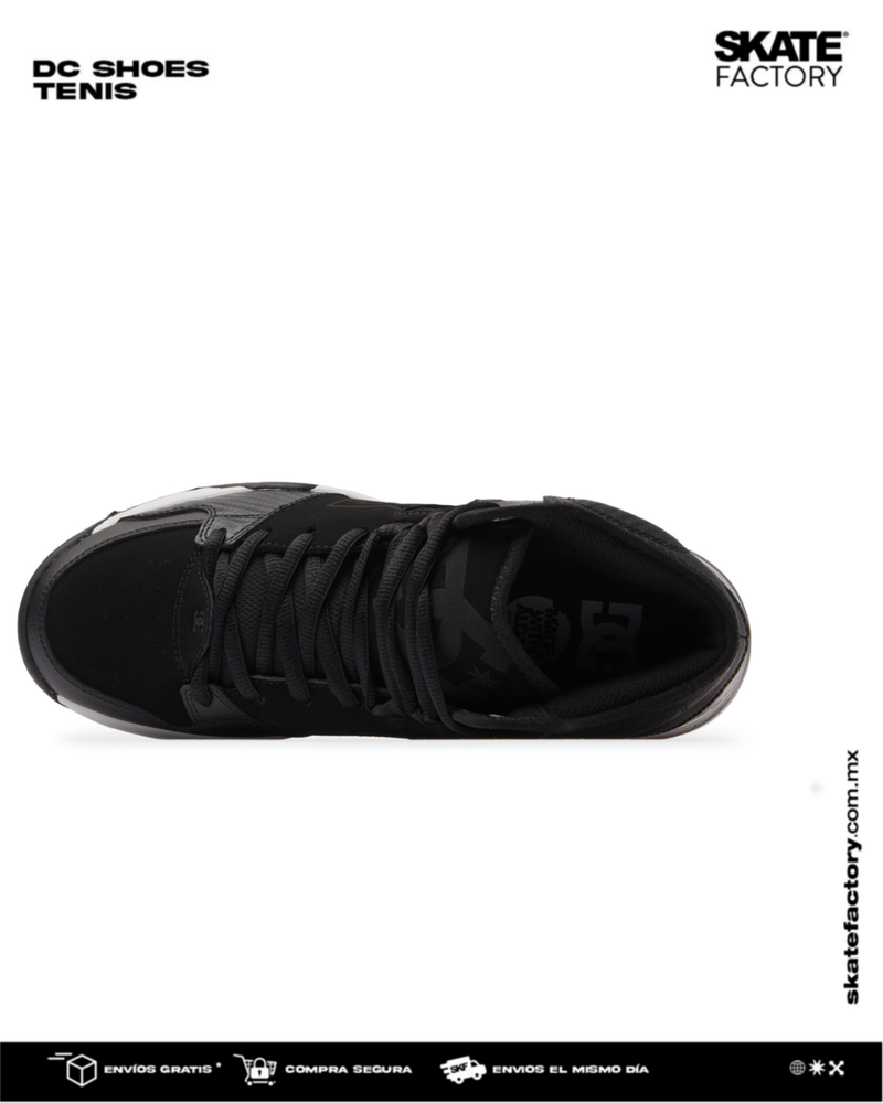 TENIS DC SHOES CABALLERO VERSATILE HI NEGRO ROJO