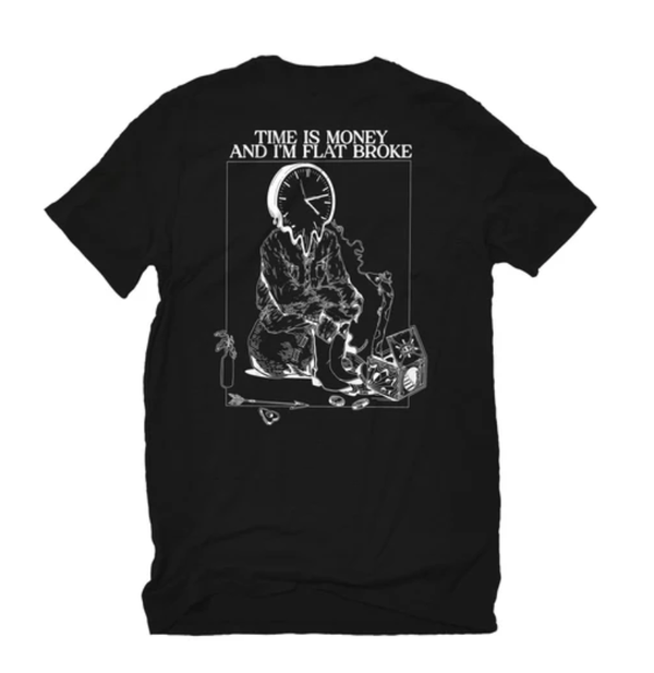 PLAYERA ANTIFASHION FLAT BROKE NEGRA