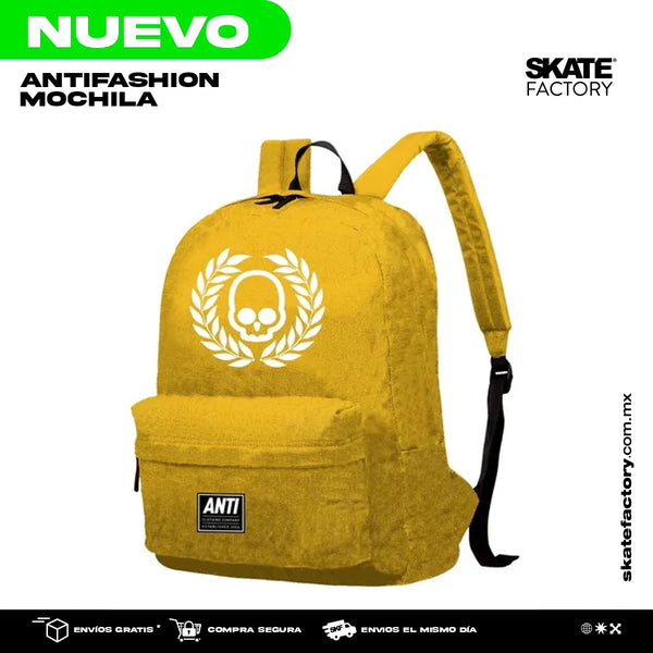 MOCHILA PORTA LAPTOP ANTIFASHION MOSTAZA NEGRO