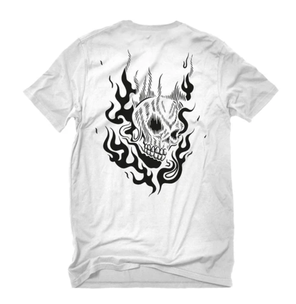 PLAYERA ANTIFASHION FLAMMY BLANCO NEGRO