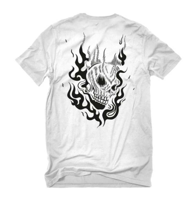 PLAYERA ANTIFASHION FLAMMY BLANCO NEGRO