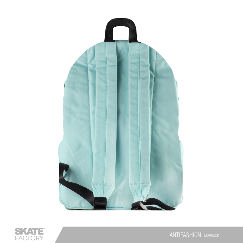 MOCHILA PORTA LAPTOP ANTIFASHION JUST DRUGS AZUL CIELO VERDE