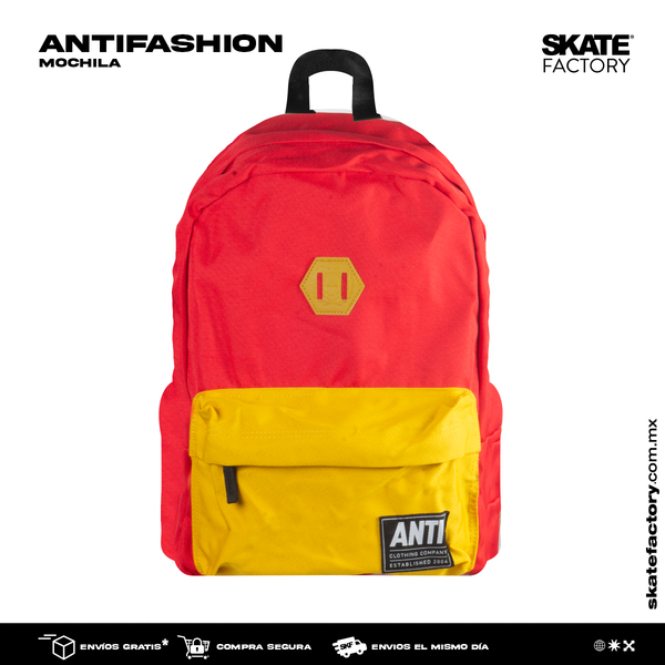 MOCHILA PORTA LAPTOP ANTIFASHION ROJO MOSTAZA