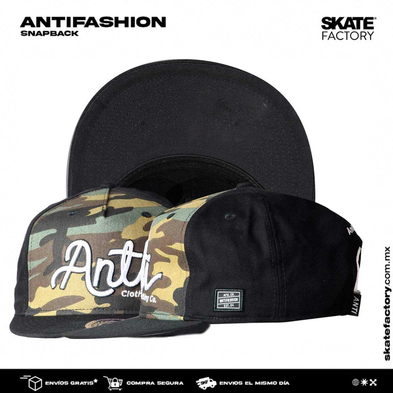 GORRA PLANA ANTIFASHION PARA HOMBRE SNAPBACK CAMO MILITAR