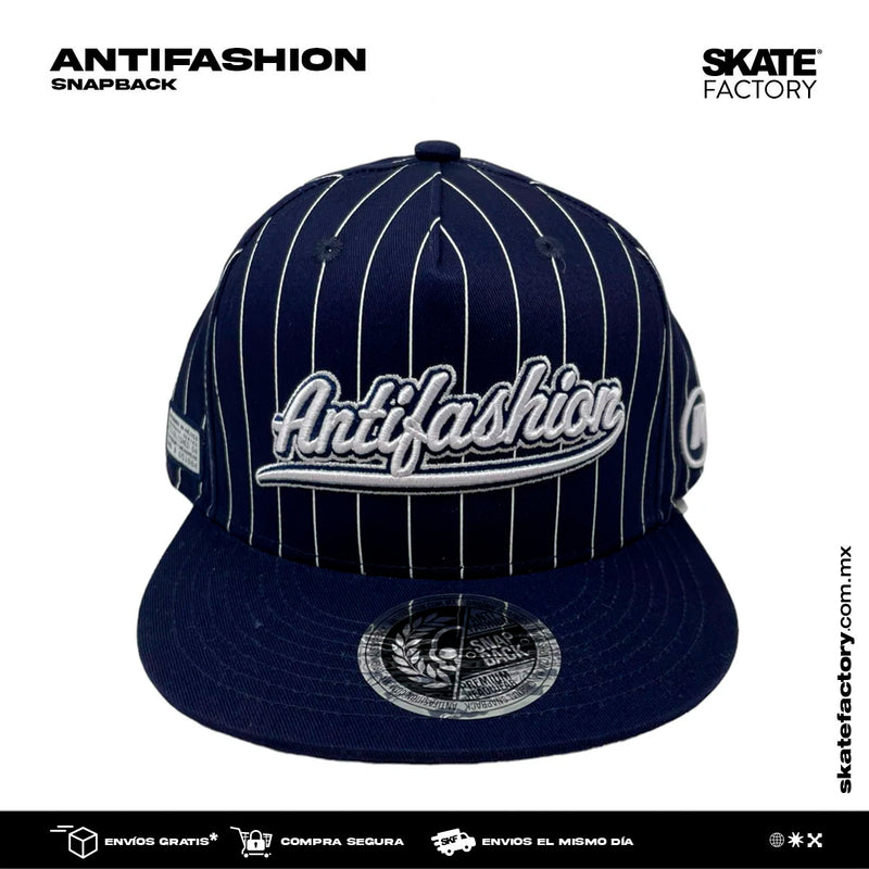 GORRA PLANA ANTIFASHION SNAPBACK BASEBALL MARINO