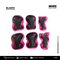 KIT DE PROTECCIONES BLAZER ROSA NGO RODILLERAS CODERAS Y MUÑEQUERAS