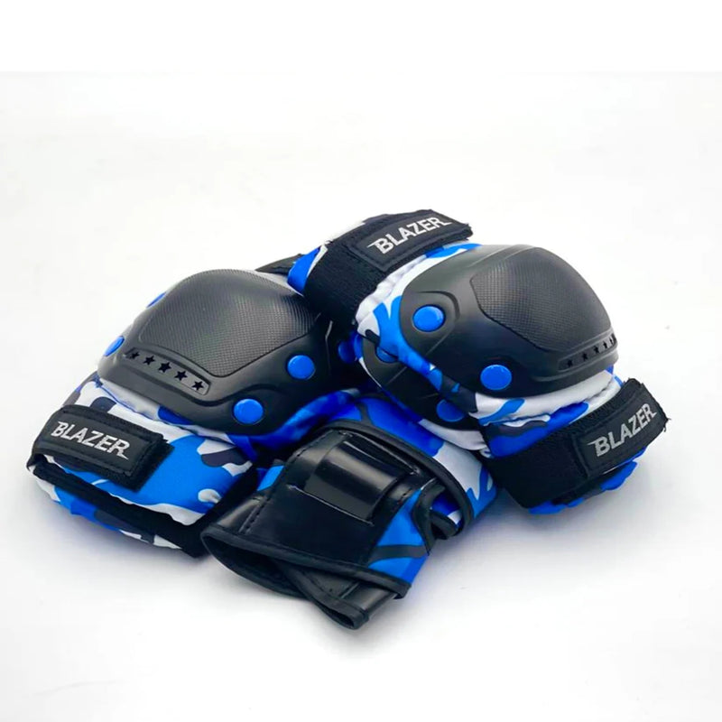 PROTECCIONES BLAZER NEGRO AZUL RODILLERAS CODERAS Y MUÑEQUERAS