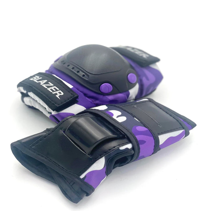 PROTECCIONES BLAZER NEGRO MORADO RODILLERAS CODERAS Y MUÑEQUERAS