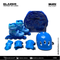 KIT DE PATINES EN LINEA PARA NIÑOS AZUL CLARO
