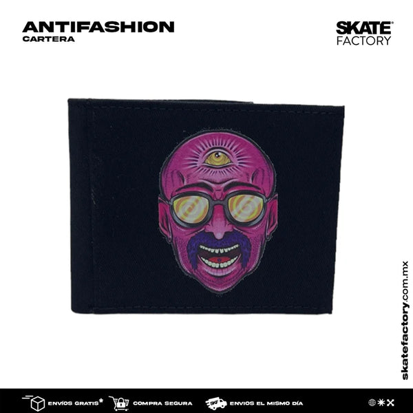 CARTERA ANTIFASHION LOGO ANTIFASHION EYE MAN NEGRO ROSA