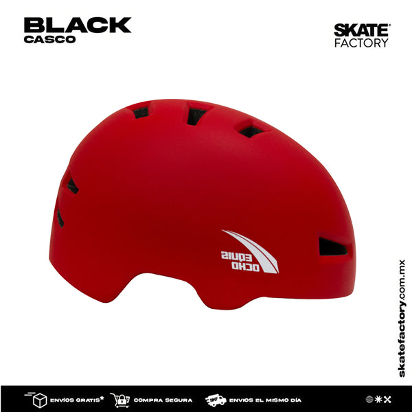 CASCO ROJO CON TRASERA LED