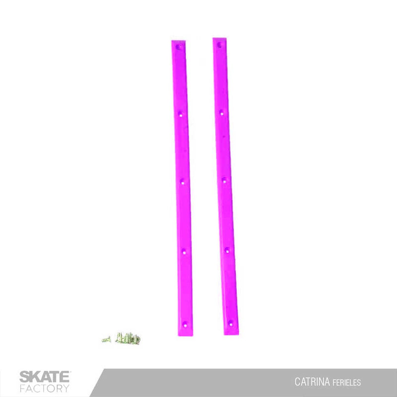 RIELES PARA SKATEBOARD DE PLÁSTICO FUCSIA