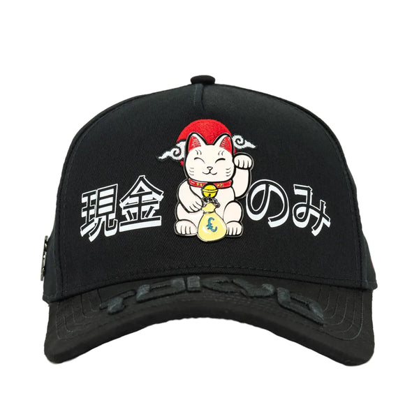 GORRA CASH ONLY MANEKI NEKO NGO ROJO