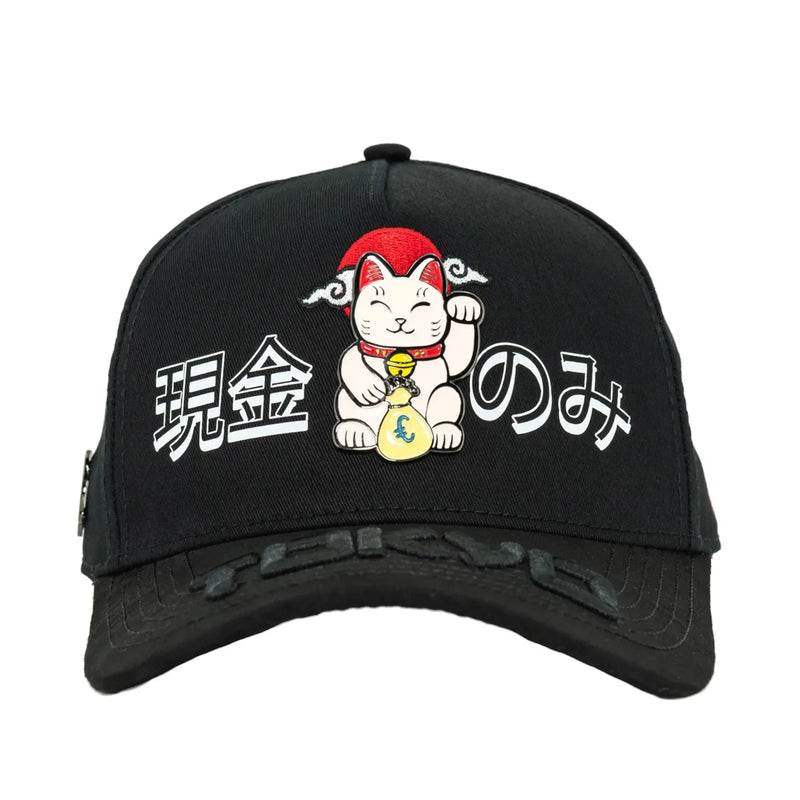 GORRA CASH ONLY MANEKI NEKO NGO ROJO