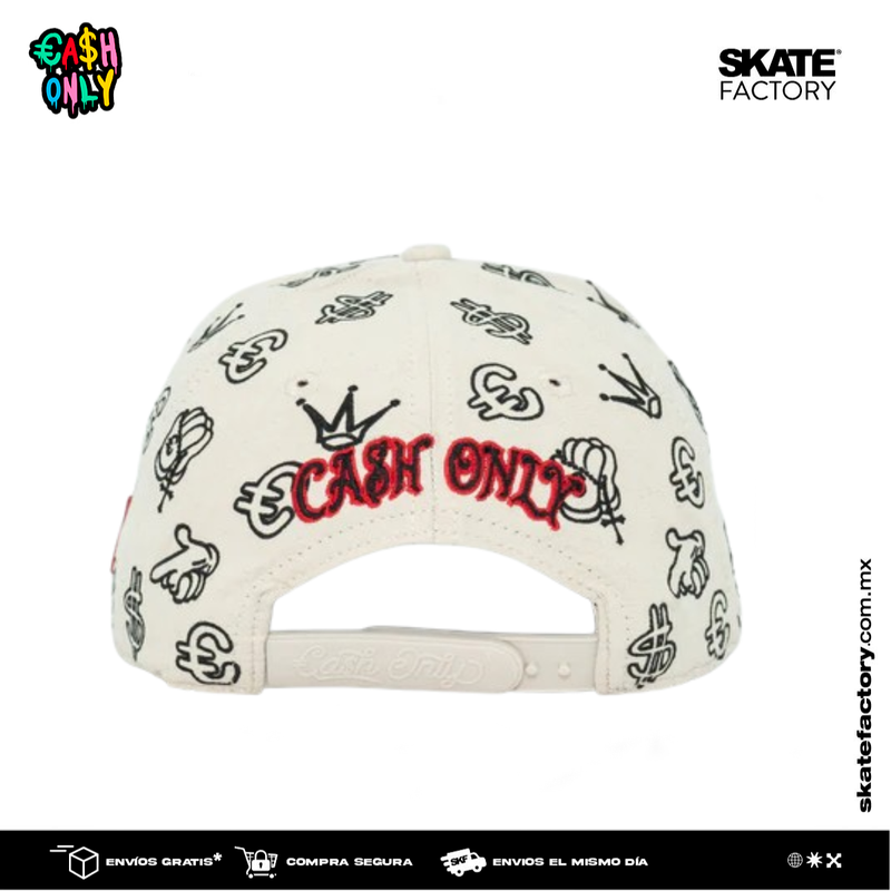 GORRA CASH ONLY PRAY IN WHITE