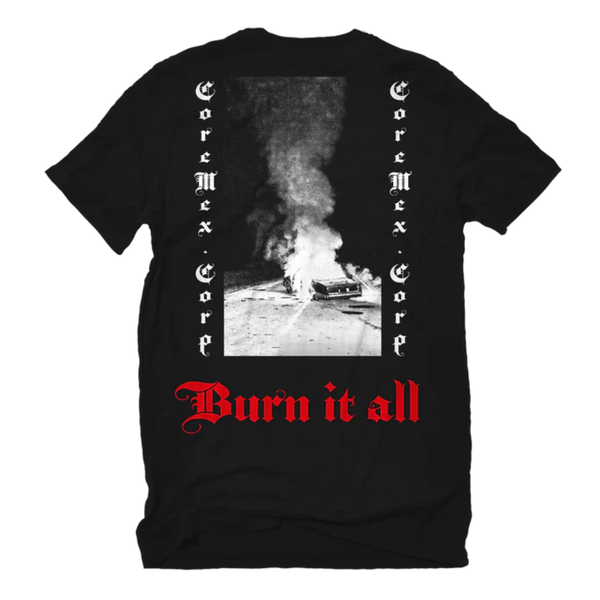 PLAYERA CORE BURN IT NEGRA