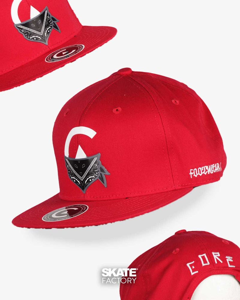 GORRA PLANA CORE PARA CABALLERO BANDANA ROJA