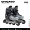 PATINES EN LINEA CHICAGO AJUSTABLES 3 EN 1 NEGRO