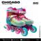 PATINES EN LINEA CHICAGO AJUSTABLES AZUL ROSA