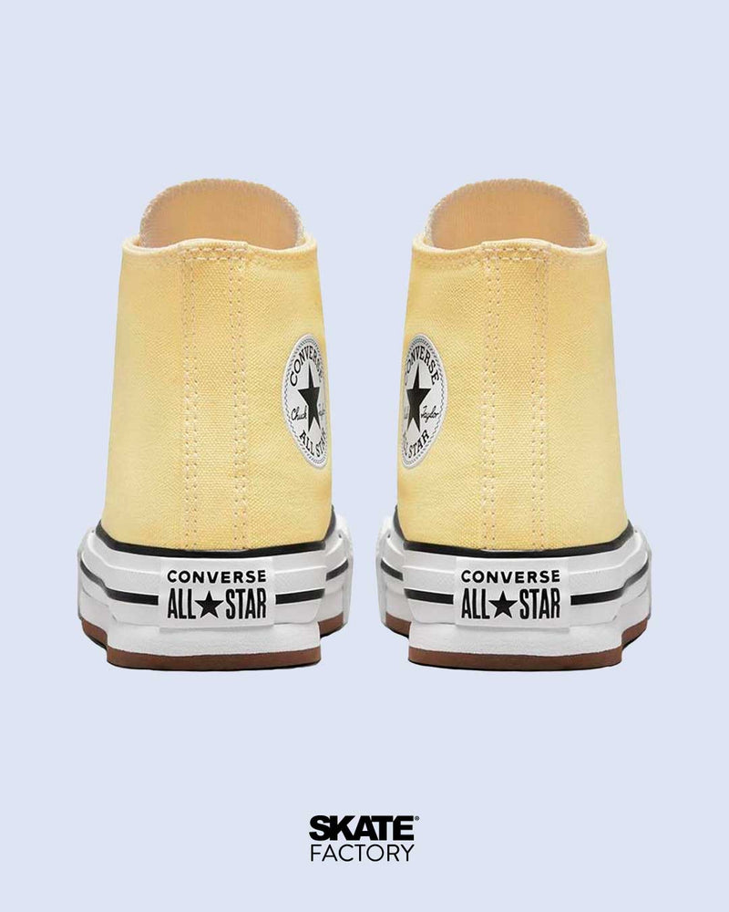 CONVERSE PLATAFORMA PARA MUJER AMARILLO TEXTIL