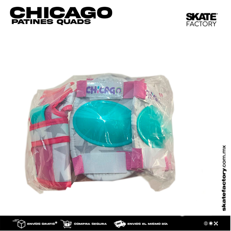 PATINES EN QUADS CHICAGO AJUSTABLES PLATA VARIOS