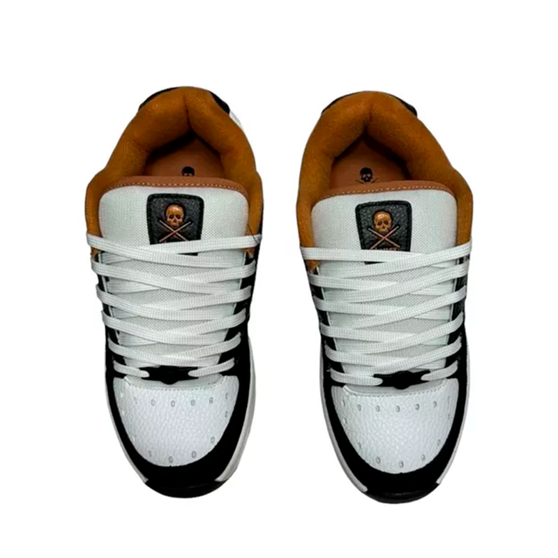 TENIS CIRCA 202 NEGRO BLANCO NARANJA