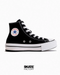 CONVERSE BOTA PLATAFORMA NIÑO NEGRO BLANCO